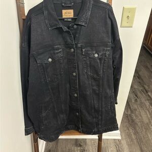 American Eagle Outfitters Black Denim Jacket